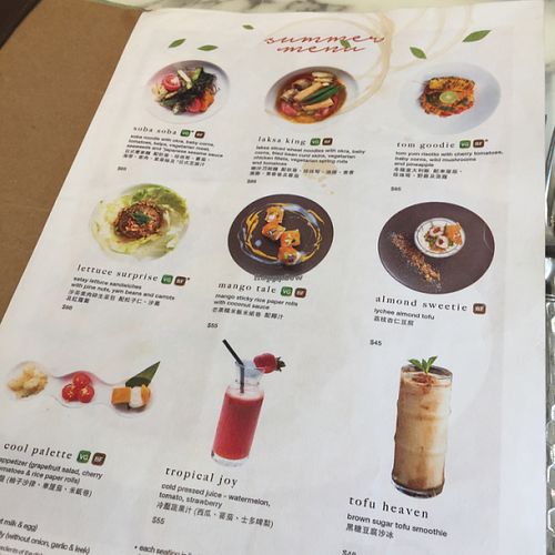 2016 summer menu at OVOCafe - Central in Hong Kong Island