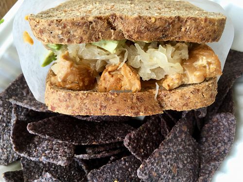 Tempeh Reuben with Avocado  at Real Raw Organics in Ocean City