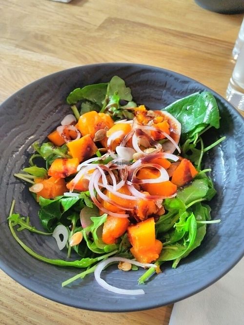 great pumpkin salad at Vegan Gorilla in Nice