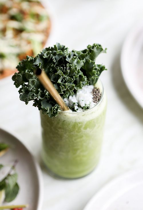 Green Bluice - a blended juice to keep all the fiber in! at Serotonin Eatery in Burnley