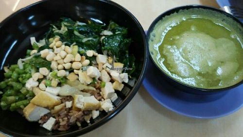 thunder rice at Fortune Tree Vegetarian Food Stall in Central Singapore