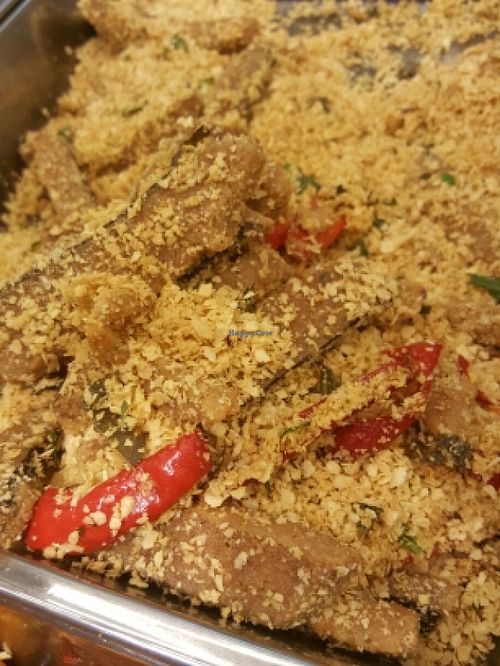 麦片素鱼 at Fortune Tree Vegetarian Food Stall in Central Singapore