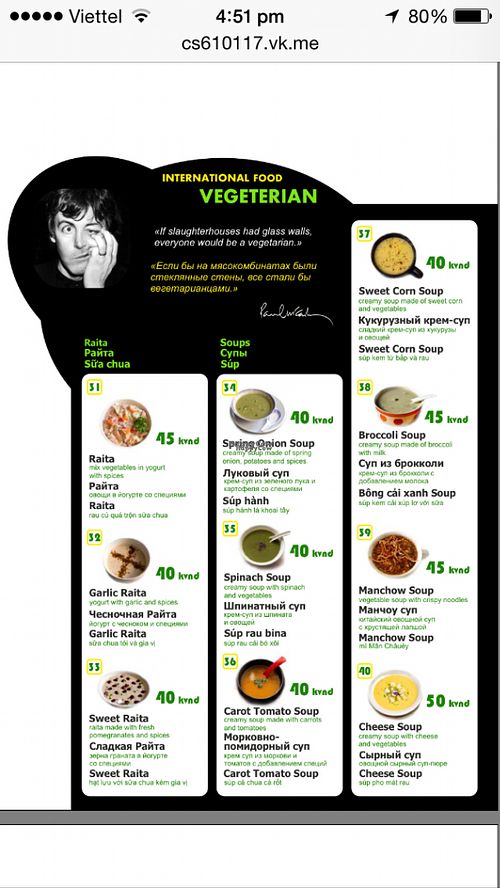 Vegetarian Soups and Vegan Yogurt Raita at EL Cafe International Vegan Food in Phan Thiet