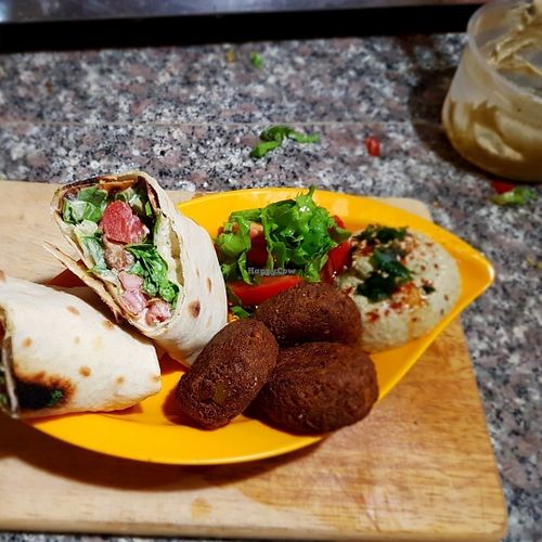 Tasty!!! falafal wrap!! at EL Cafe International Vegan Food in Phan Thiet