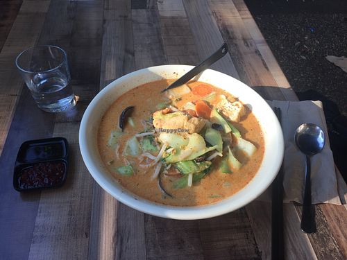Vegan Option Laksa: $13.50 at Vegeme in South Brisbane