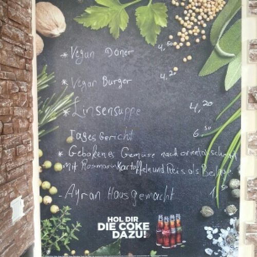 vegan kebab and home made soup at Afamia Eck in Halle