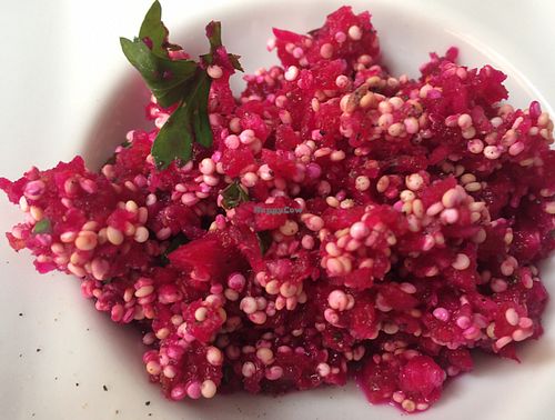 raw germinated beetroot at El Karmem in Malaga