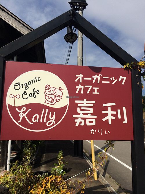 Signboard and they have free parking lot! at Kally in Gujo