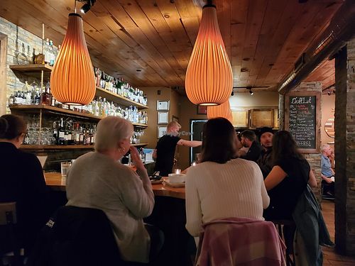 Lively bar at Green Elephant Vegetarian Bistro & Bar in Portsmouth
