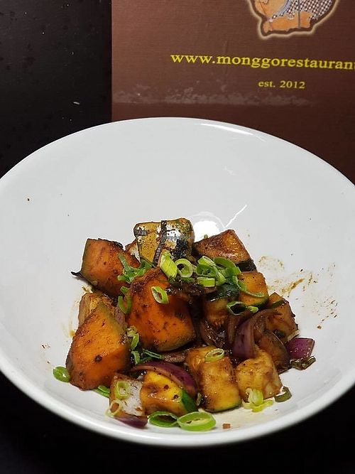 vegan dendeng/ vegan jerky
indonesian version of dendeng 
the only one in the world create vegan dendeng at Monggo Restaurant in Mount Lawley