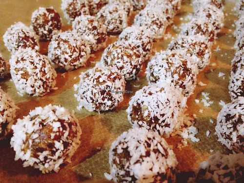 Hand made raw candies and energy bars at Chocolate Bar in Bishkek