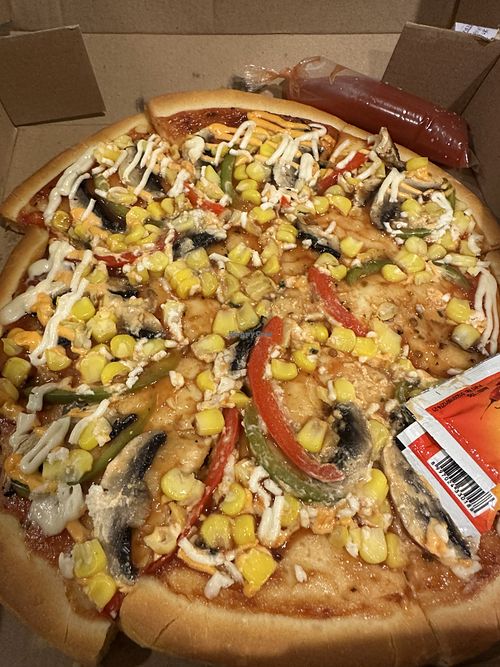 The only vegan pizza we have found in Jakarta!   at Bite n Chat in Jakarta