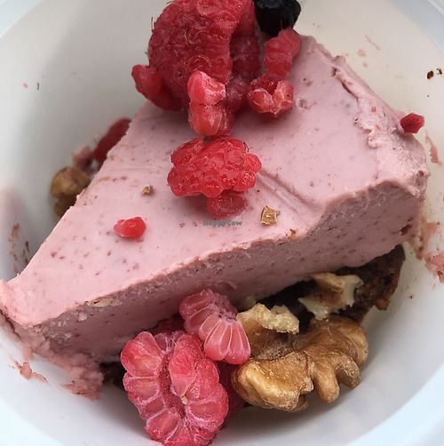 cheese cake in a take away container :) very nice! at Cloud Kitchen in Beijing