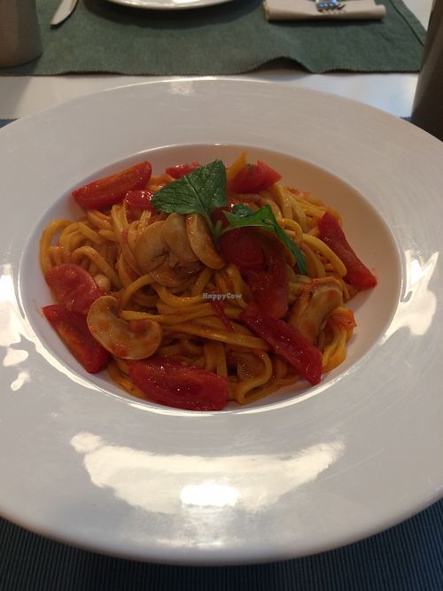 Tomato pasta at Cloud Kitchen in Beijing