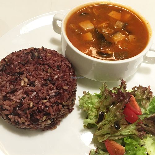 Mushroom stew at Cloud Kitchen in Beijing
