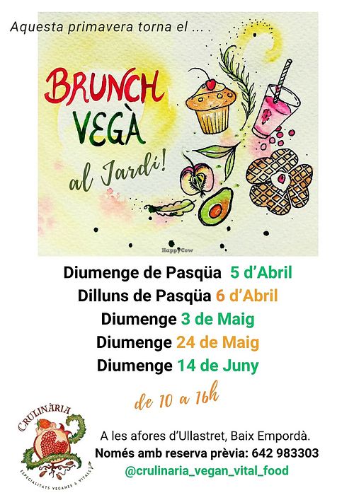 The new dates for this springs’ Vegan ‚Brunch in the Garden’ are there! Save the dates~ it will be special☺️🍀 at Brunch Vegà al Jardí - Pop Up in Ullastret