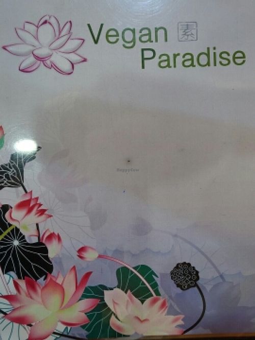 menu at Vegan Paradise Food Stall in East Singapore