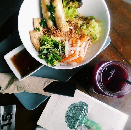 Vietnamese rice noodles. Fried spring rolls in that dish is the best one I ever tried in Bangkok! at Broccoli Revolution - Sukhumvit Rd in Bangkok