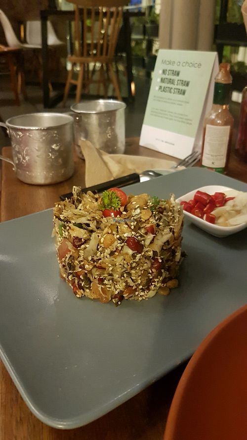 fermented tea leaf salad at Broccoli Revolution - Sukhumvit Rd in Bangkok