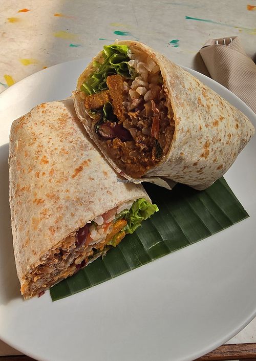 Cheese Burrito Supreme (not sure what the cheese was supposed to be, but this was so good!) at Broccoli Revolution - Sukhumvit Rd in Bangkok