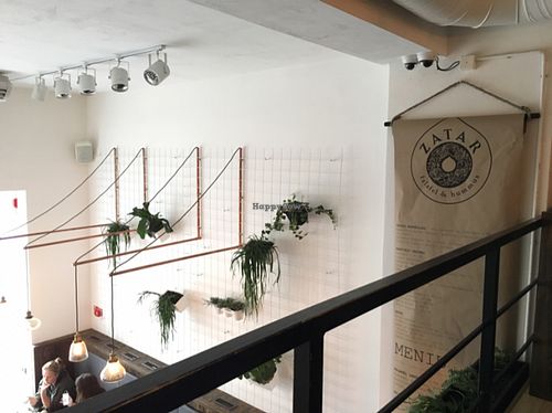 View from top floor  at Zatar Falafel & Hummus in Vilnius