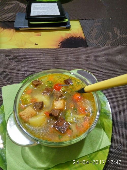 Vegetable soup at Yasne Sonechko in Uzhhorod