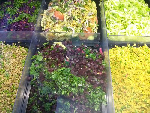 Various salads at HAPS in Copenhagen