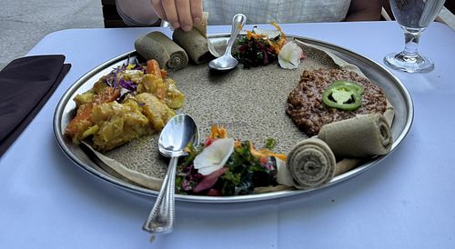 Some vegan options  at Le Nil Bleu in Montreal