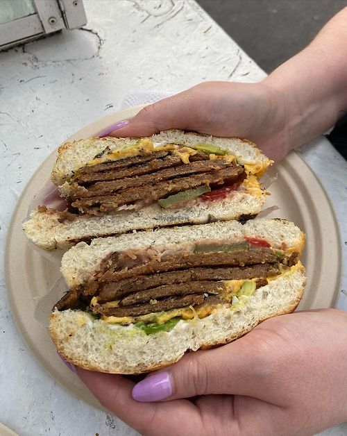 Torta milanesa with cheese   at Gatorta - Food Stand in Mexico City