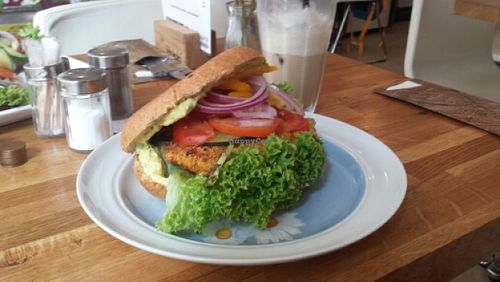 Burger  med fredsfisk. Mums! at Video Video in Copenhagen