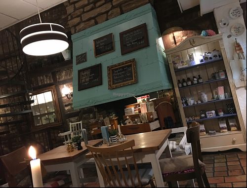 inside: plates (blackboards) announce dish of the day at Liesgen in Krefeld