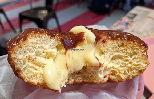 Inside the vegan Portland cream at Voodoo Doughnuts - E 6th St in Austin