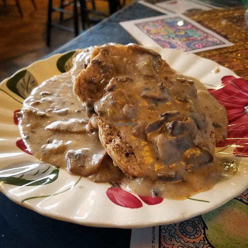 Vegan Biscuits and Gravy! at Beautiful Day Cafe in Wichita