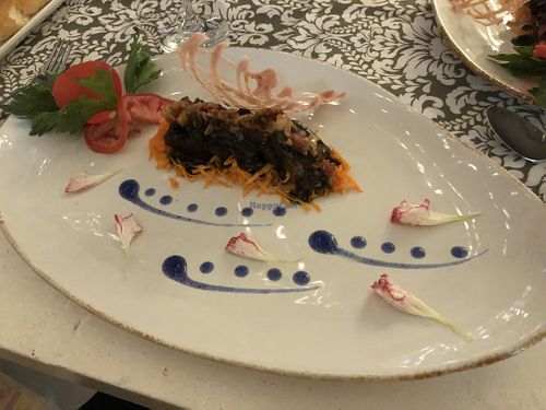 Seitan with delicate sauces at Mi Dulce Jacalito in Mexico City