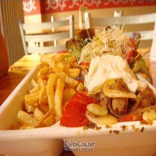 Gyros with Salad Side including French Fries (only 5 euros) at Yellow Sunshine in Berlin