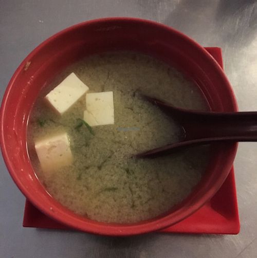 Vegetarian miso soup  at Yap - Lapa in Rio De Janeiro