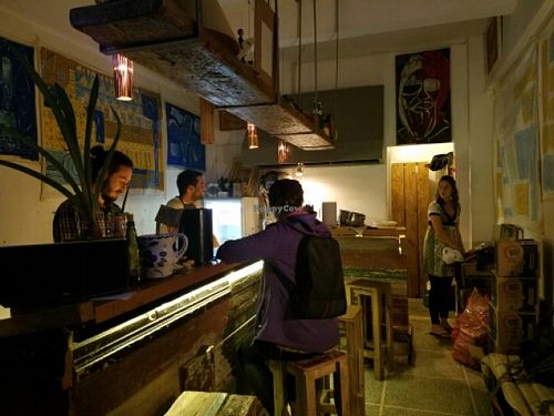 inside at Vegan Wraps in Montevideo