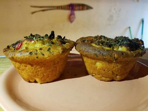 amazing mystery savory muffin at Vegan Wraps in Montevideo