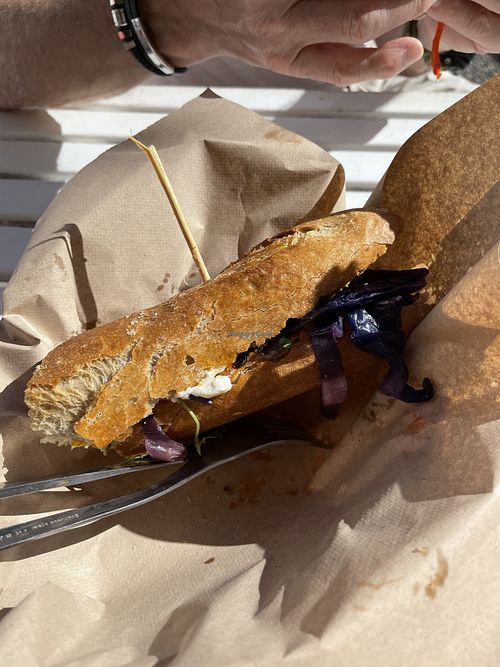 Half eaten!  at H2O Juice Bar & Vegan Cafe in Fuerteventura