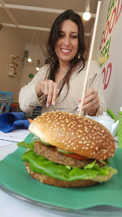 Best Vegan burger  :) at H2O Juice Bar & Vegan Cafe in Fuerteventura