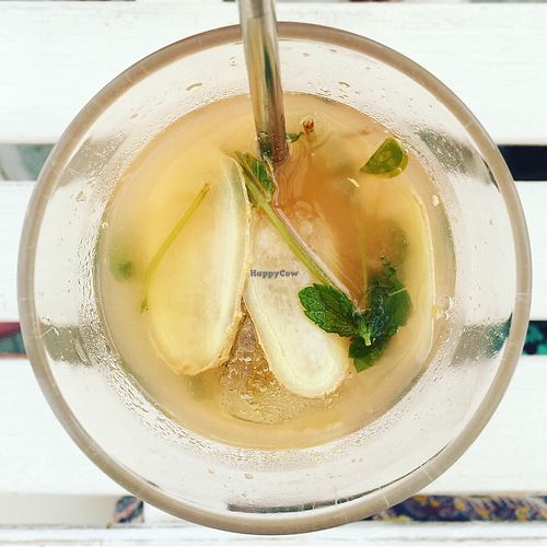 Grapefruit ginger and mint at H2O Juice Bar & Vegan Cafe in Fuerteventura