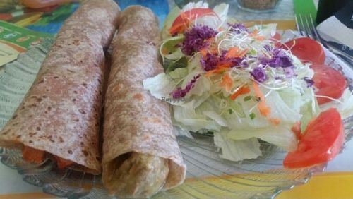 vegan chicken burrito at El Oasis Veggie Food in Tijuana