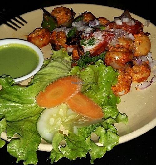 Tandoor mushroom at Aniyor Vegetarian Restaurant in Kathmandu