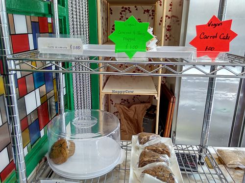 Display at Krull's Vegetarian Kitchen in Coventry