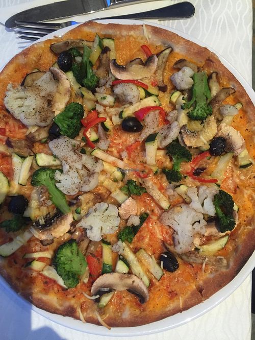 Gemüsepizza at Restaurant Pizzeria Ambiente in Bad Kissingen