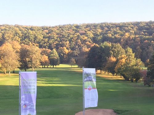 Blick auf den Golfplatz at Restaurant Pizzeria Ambiente in Bad Kissingen