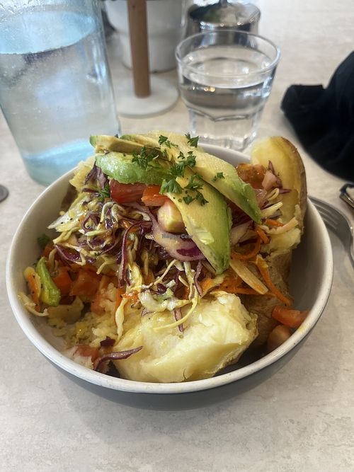 Vegan baked potato  at Sticcado Cafe in Yarragon