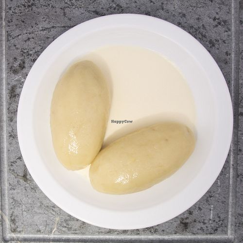 Vegan zepellinai. A traditional dish. Gluten free. With mushrooms and sauerkraut or with veggies and soy. at HBH Vilnius in Vilnius