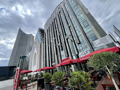 outside at Vapiano in Leipzig