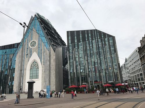 outside at Vapiano in Leipzig